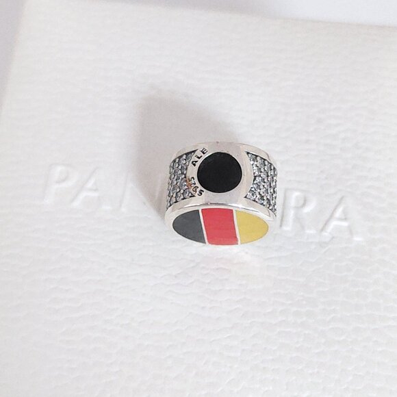 Pandora Germany Flag Charm Bead Travel Vacation S925 Silver with box - Picture 4 of 8